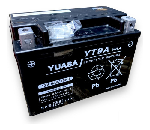 Bateria Moto Yuasa Yt9a Kymco Venox250 09/10