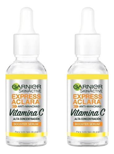 Combo X2 Garnier Serum Facial Iluminador Vitamina C 30ml