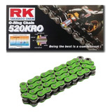 Cadena Rk 520 X 118 Con Oring Verde Clip 