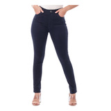 Calça Sarja Skinny Cintura Alta Conforto Azul M. Promoção