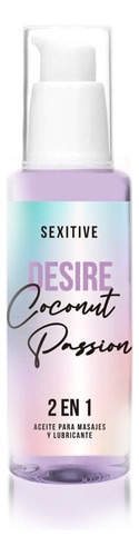 Aceite Masajes Y Lubricante Intimo Sexitive Sabor Coco 60 Ml