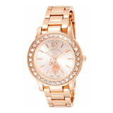 Reloj Mujer U.s. Polo Assn. Usc40330az Cuarzo Pulso Dorado