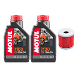 Kit Filtro Y 2 Litros Aceite Motul 7100 15w50 Suzuki Gn 250 