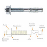 Broca Para Anclaje En Hormigón  Cpsa 6mm X 55mm Pack X 30 