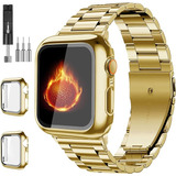 Malla Y Protector Pantalla P/apple Watch Ultra 2 49mm Gold