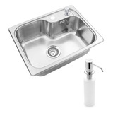 Pileta De Cocina Johnson Luxor Mini Si55a/dd Y Dosificador