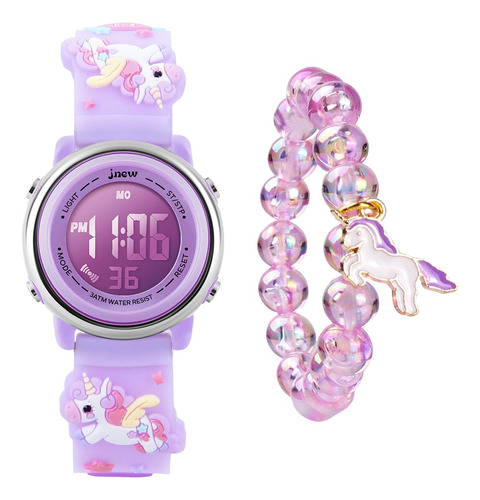 Reloj Digital Deportivo Niño Y Niña De Astronauta Unicornio 