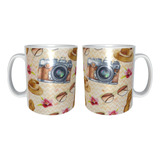 Taza Vintage Camara Fotografica 11oz Para Café M1