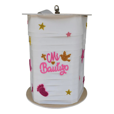 Piñata Giratoria REUTILIZABLE Lista Para Usar Decorsan 360 40cm De Alto Color Blanco Giratoria 360 Personaje Bautizo Niña Tamaño de la piñata Grande | Envío gratis