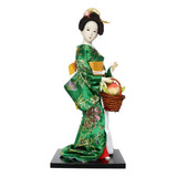 Figura Coleccionable, Muñeca Japonesa De Geisha Con Kimono,