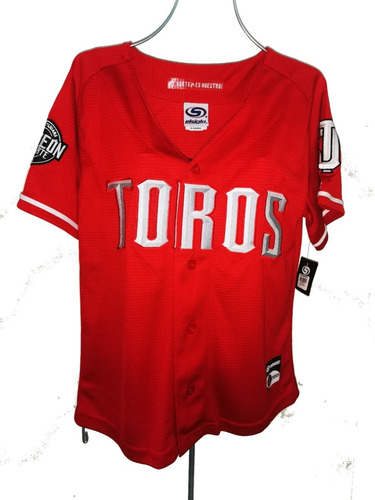 Jersey Beisbol Toros Tijuana Dama Mujer Camisola Roja