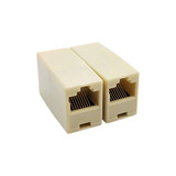 2 X Adaptador Emenda Rj45 8 X 8 Pino A Pino Conexão Ethernet
