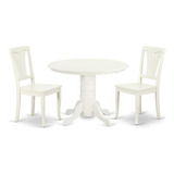 East West Furniture Shav3-lwh-w Juego De Mesa De Comedor