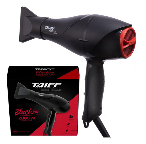 Secador De Cabelo Taiff Black Ion Profissional Original2000w