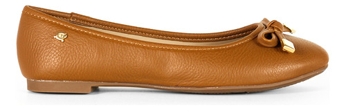 Flats Dama Salamandra Balerina Camel Sintético 20955