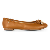 Flats Dama Salamandra Balerina Camel Sintético 20955