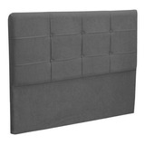  Cabeceira De Cama Box Js Móveis London King 195cm X 106cm Suede Cinza