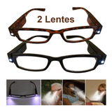 2lentes Vision 160% + Aumento Con Luz Led Para Lectura