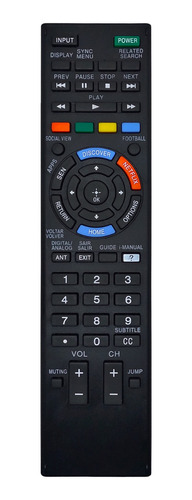 Controle Remoto Para Tv Sony Bravia Smart Kdl-40w605b
