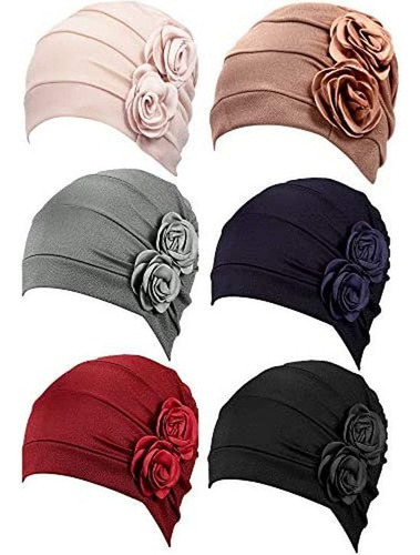 6 Turbante Africano Nudo Torcido Gorro Preatado Para Muj [u]