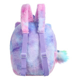 Mochila De Felpa Para Niñas Con Diseño De Gato, Coloridas Y