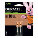 Pilha Recarregável Aaa 900-mah Cartela Com 2 Pilhas Duracell