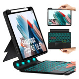 Funda Con Teclado Táctil Desmontable Para Galaxy Tab A8 10.5