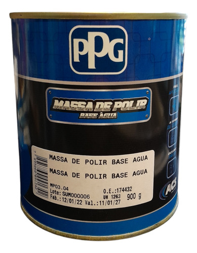 Pasta De Pulir Ppg X900 Grs Base Agua Para Todos Los Colores