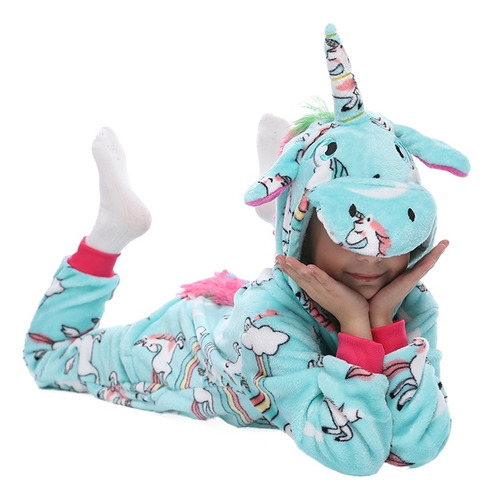 Pijama De Dibujos Animados Con Forma De Unicornio Para Niños