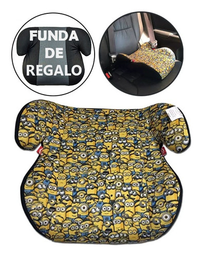 Booster Asiento Auto Apoya Brazo Niños Minions 15 A 36 Kg 