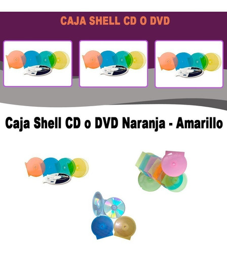 Caja Shell Cd O Dvd Mini Transparente X 10 Unidades