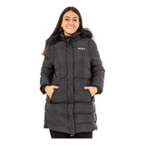 Campera Abrigo Roxy Abbie 2 En 1 Chaleco Parka Capucha Mujer