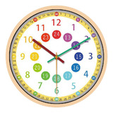 Reloj De Pared Niños Aula Dormitorios Sala Manos De Colores