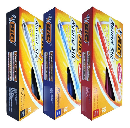 Bolígrafo Birome Bic Round Stick X36 Unidades