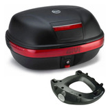 Baú Givi 46 Litros Monokey E460 Vermelho + Base M5 Monokey