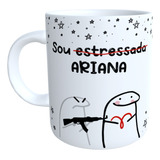 Caneca Xicara Signo Aries Ariana Meme Porcelana 325ml