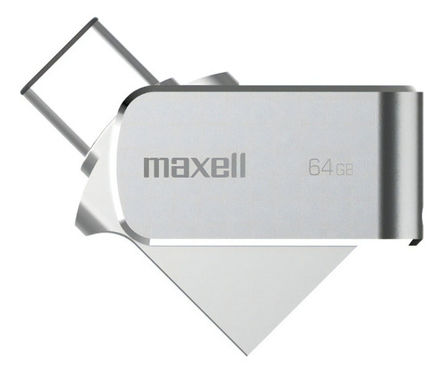 Pendrive Maxell 64gb Usb 3.0 Otg Conector Tipo C Color Gris Usb-c Otg64gb3.0