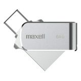 Pendrive Maxell 64gb Usb 3.0 Otg Conector Tipo C Color Gris Usb-c Otg64gb3.0