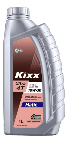 Aceite Semi-sintético Kixx Ultra Scooter Sn/mb 10w-30, 1l/2p