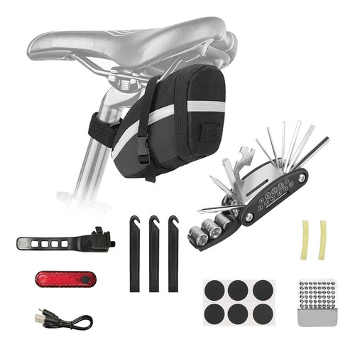 Kit De Herramientas Para Bicicleta + Bolso Sillín