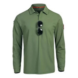 Camisa De Polo Manga Larga Playera Casual Táctica Militar