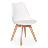 Conjunto 06 Cadeiras Eames Wood Leda Design Cor Branco