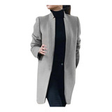 Blazer Largo De Lana De Invierno Para Mujer