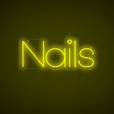 Letrero Led Neon Nails Uñas Spa Lashes Salon Boutique