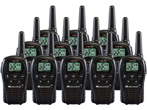 Walkie Talkies Lxt500vp3 12 Piezas 38 Kms Midland