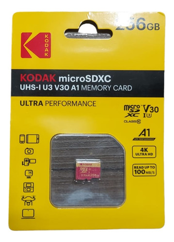 Cartão Sd Sdxc Kodak 256gb 100mb/s Nintendo Switch Original 