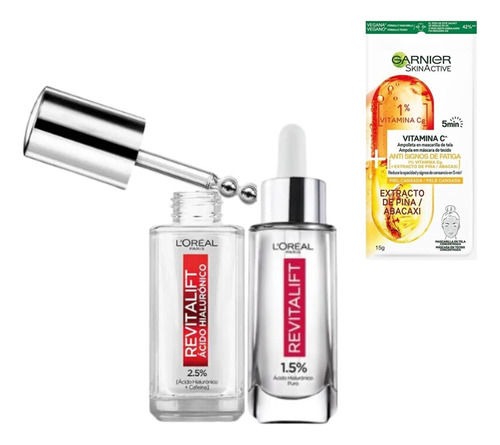 Kit Loreal D Expert Hyalu Revitalift Serum Dia + Serum Ojos 