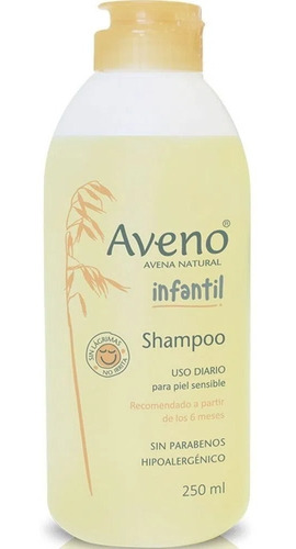 Aveno Shampoo Infantil Uso Diario Avena Natural 250ml