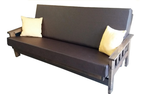 Colchon Para Futon En 2 Placas De 190x65x15/ Ecocuero