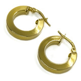 Aros Argollas Anchas Cierre Italiano Oro 18k 16 Mm (ho76)